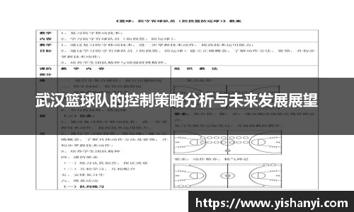 武汉篮球队的控制策略分析与未来发展展望